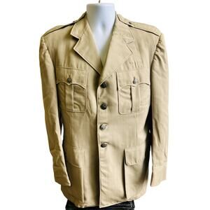 🎖️VTG Sol Frank Co San Antonio TXMilitary L Uniform Jacket Structured Tailoring